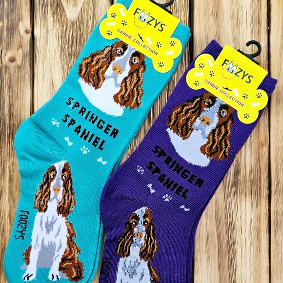 Unisex Canine Foozys Socks - Springer Spaniel - Picture 1 of 2